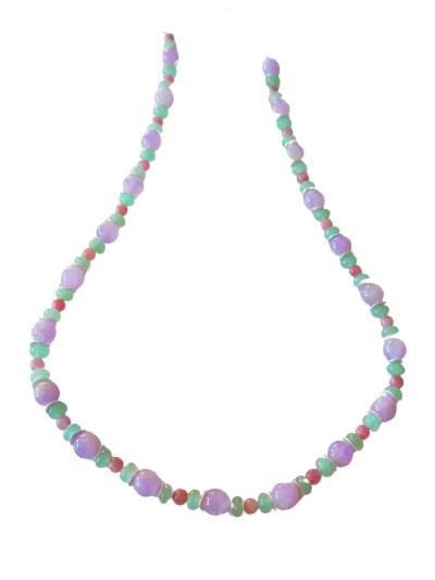 Sommertyp Farben Edelsteinkette Halskette Kette Ametrin Aventurin Rubbelit